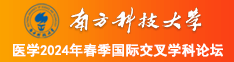 快插小穴视频南方科技大学医学2024年春季国际交叉学科论坛